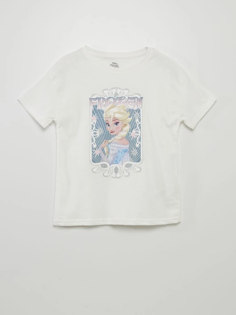 T shirt 'Disney' 'La Reine de Neiges' Blanc