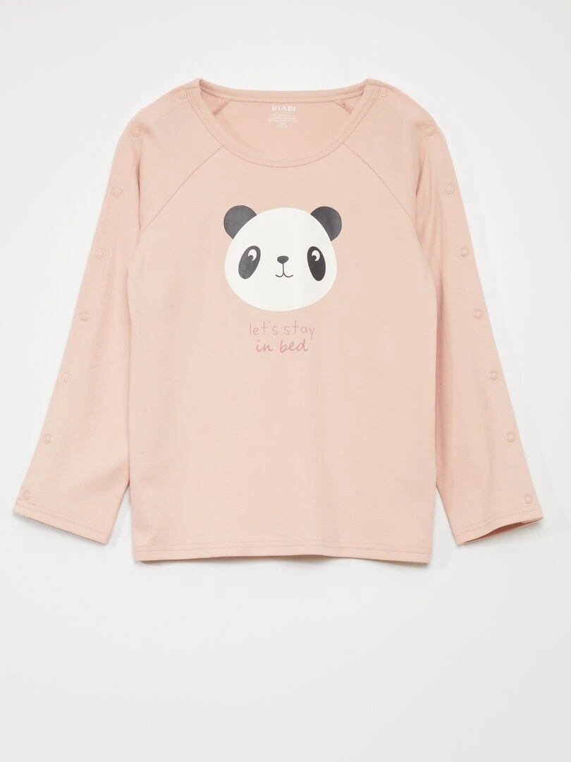 T shirt à manches longues pressionnées So Easy Rose