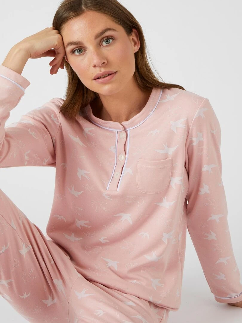 Pyjama interlock Thermolactyl   Damart   Rose