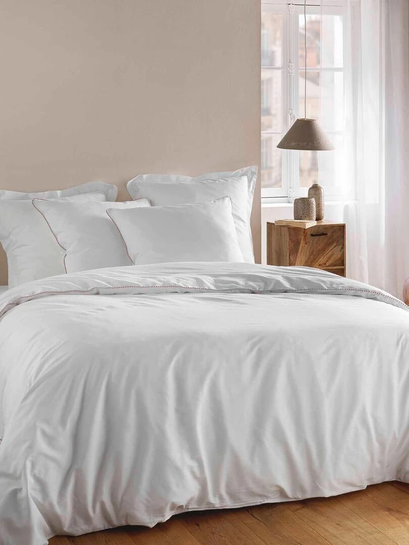 Housse de couette + 2 taies Collection Noemie Blanc