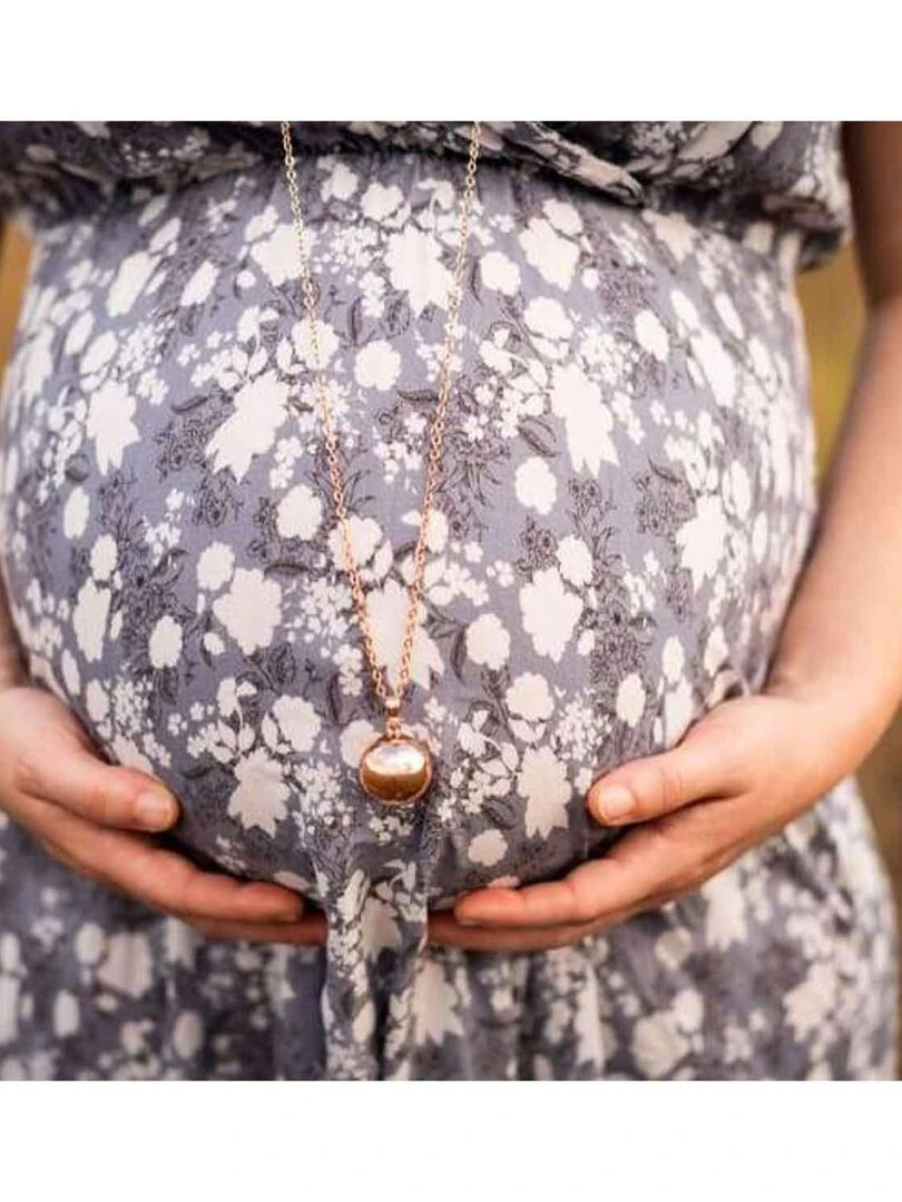 Bola de grossesse Collier  Breloque coeur   Noir