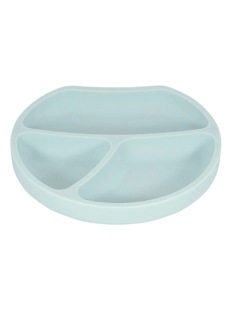 Assiette ventouse en silicone   Bleu turquoise