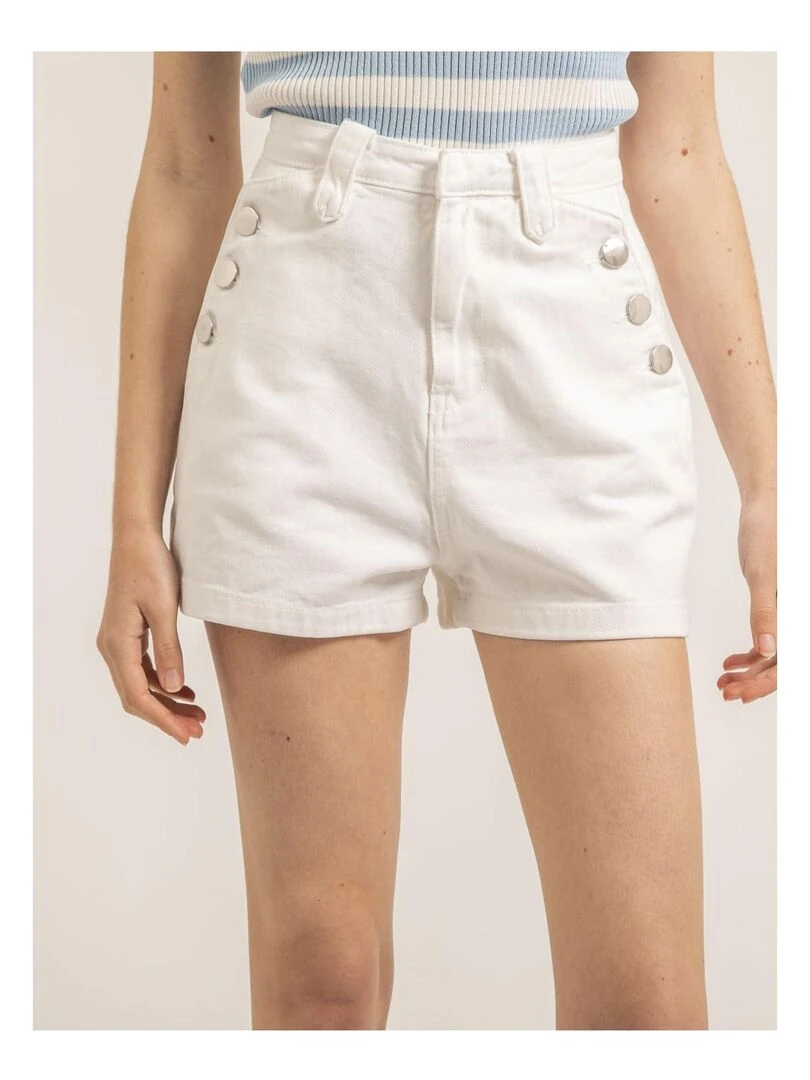 Short taille haute XOLINE   Blanc