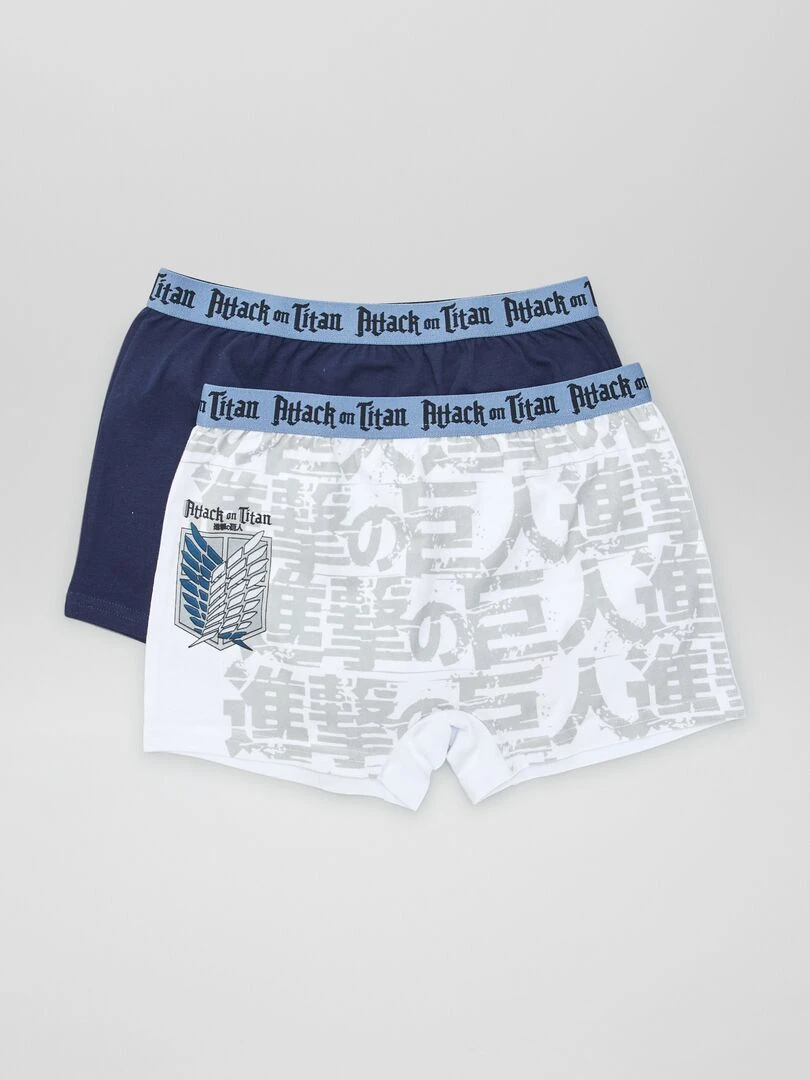 Lot de 2 boxers 'L'attaque des titans' Marine