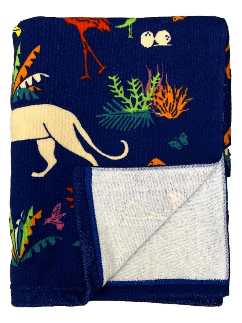 Pack ponchos et serviette microfibre enfant  Junga   Bleu marine
