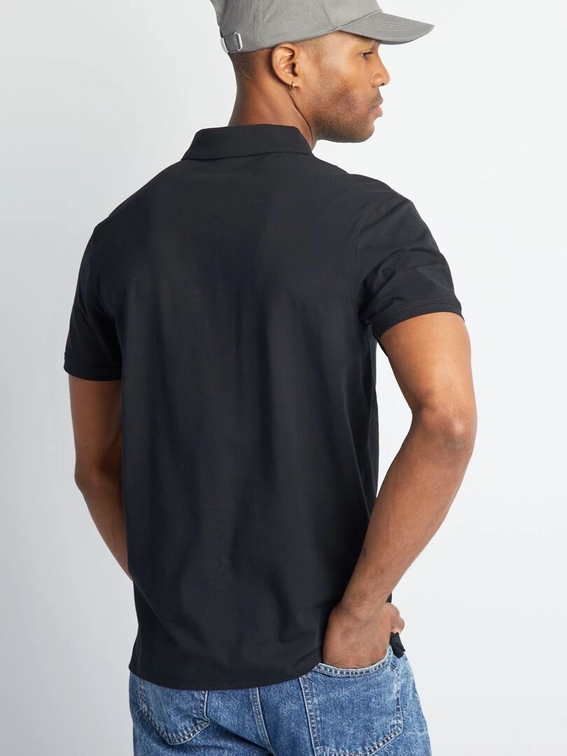 Polo stretch slim fit   noir