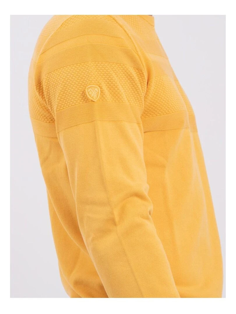 Pull fin col rond AMAZARIN   Jaune