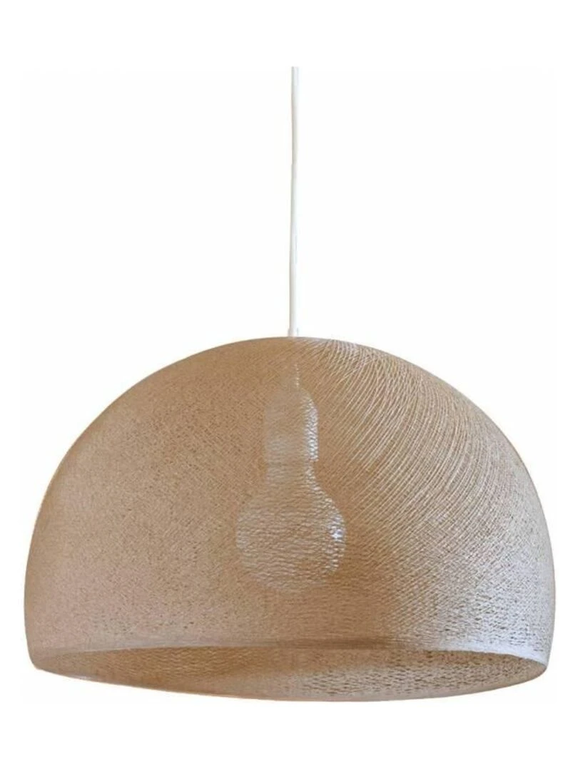 Abat jour coupole sable 50 et sa suspension simple Beige sable