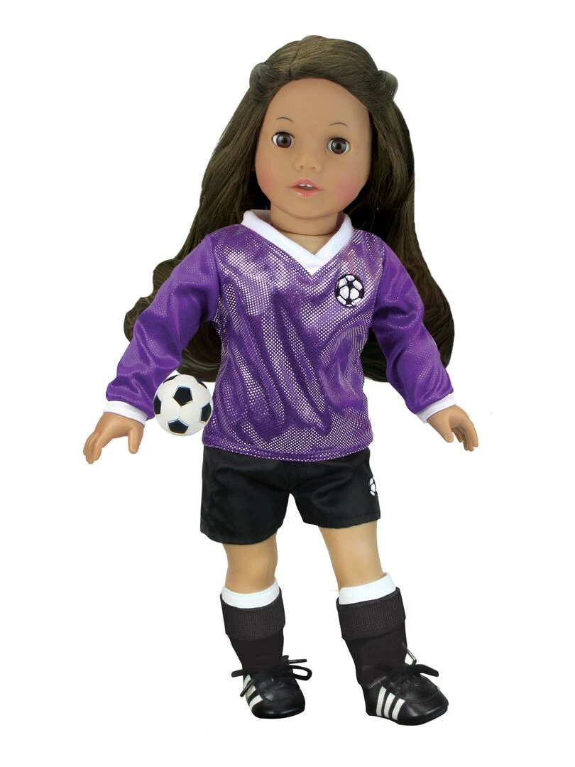 Sophia's 18" Poupee Tenue de football balle chaussettes crampons et gardes de tibias N/A