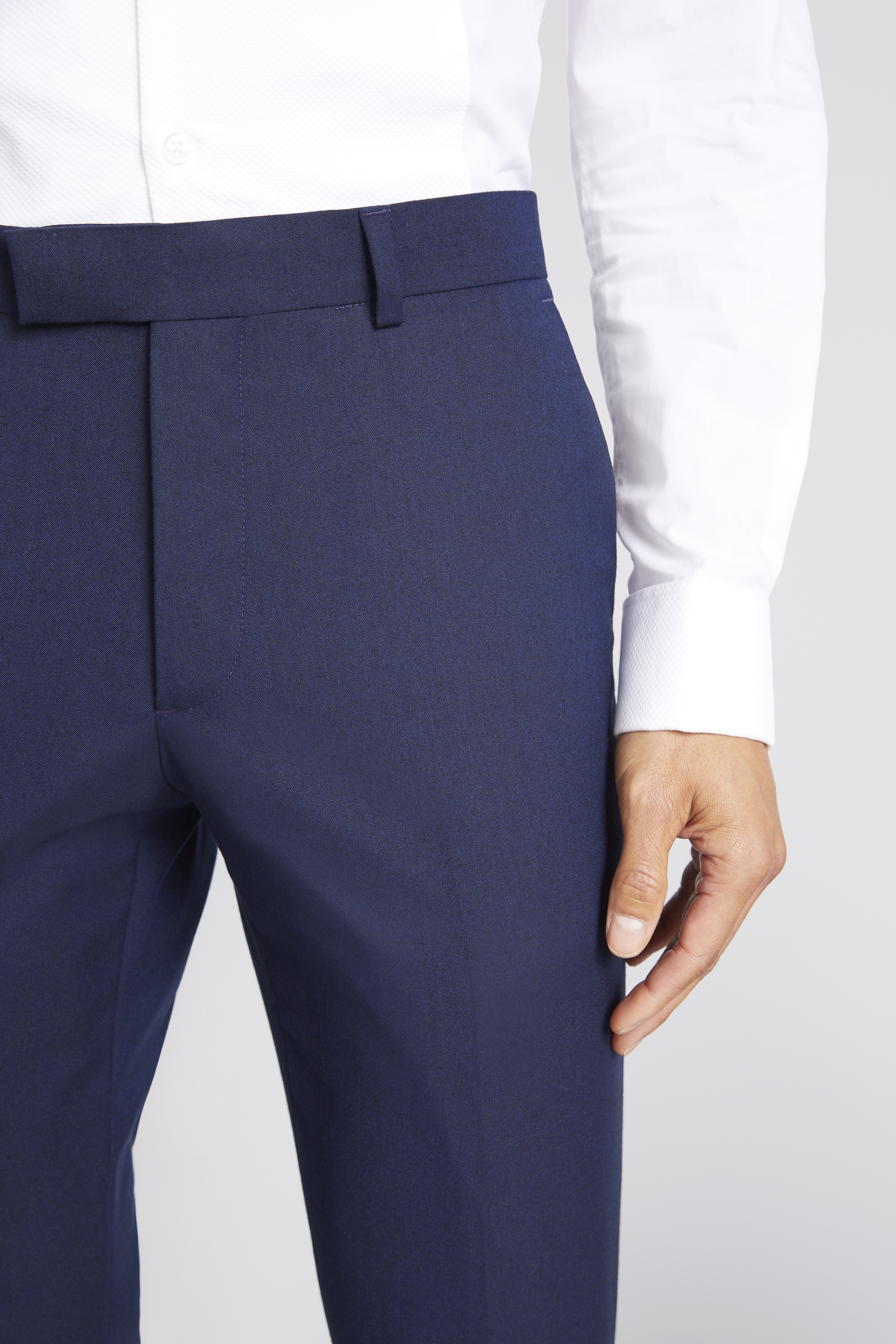 Slim Fit Navy Tuxedo Trousers   Buy Online at Moss