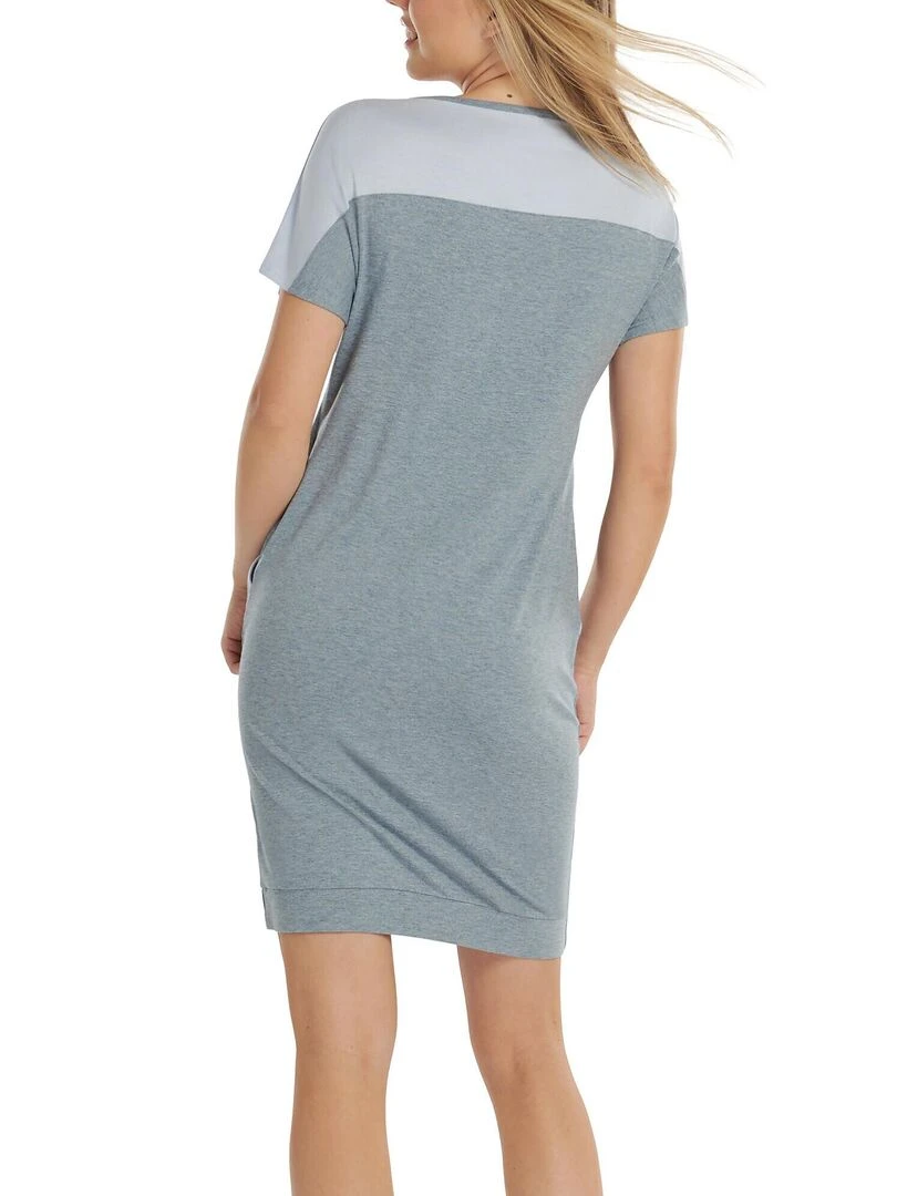 Chemise de nuit manches courtes Laura Gris