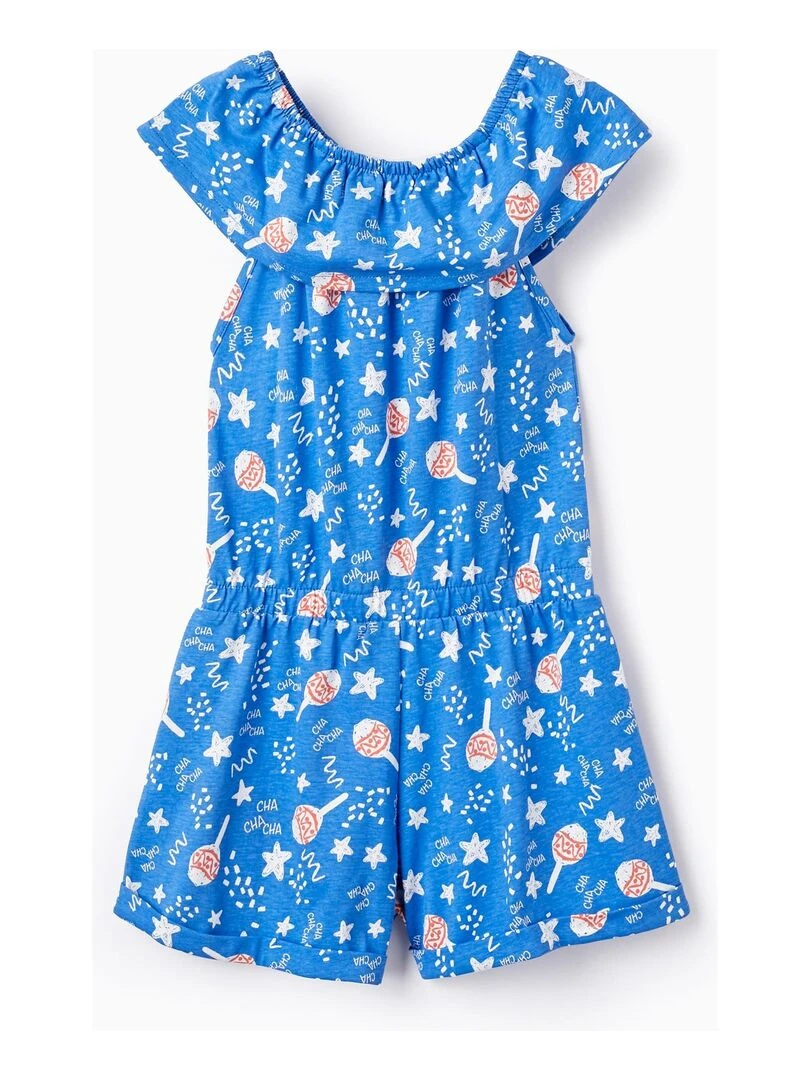 Combishort en Coton pour Fille 'Cha Cha Cha' CUBA Bleu