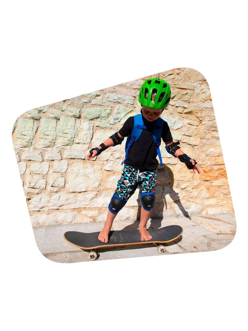 Casque de Vélo pour enfants de 6 à 12 ans   Graffiti Noir  Certifié EN1078   Noir Noir