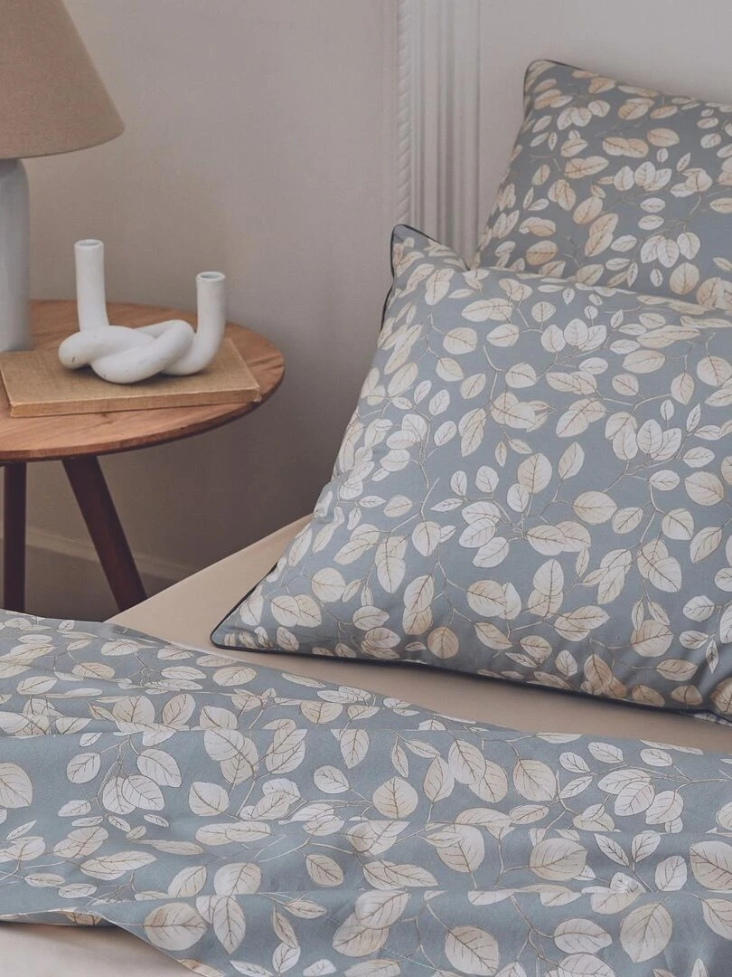Parure de couette en percale au style cocooning   Gris