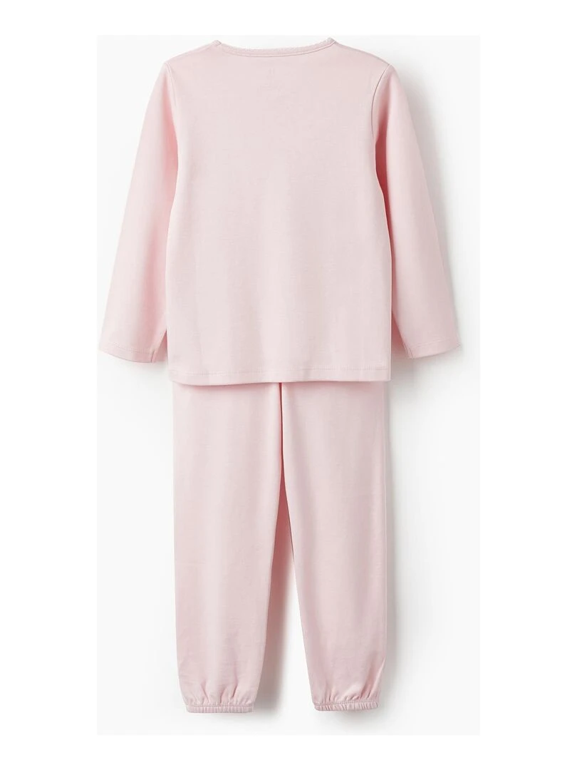 Pyjama en coton pour fille 'Papillons' manches longues BOUQUETS DES MIMOSAS Rose