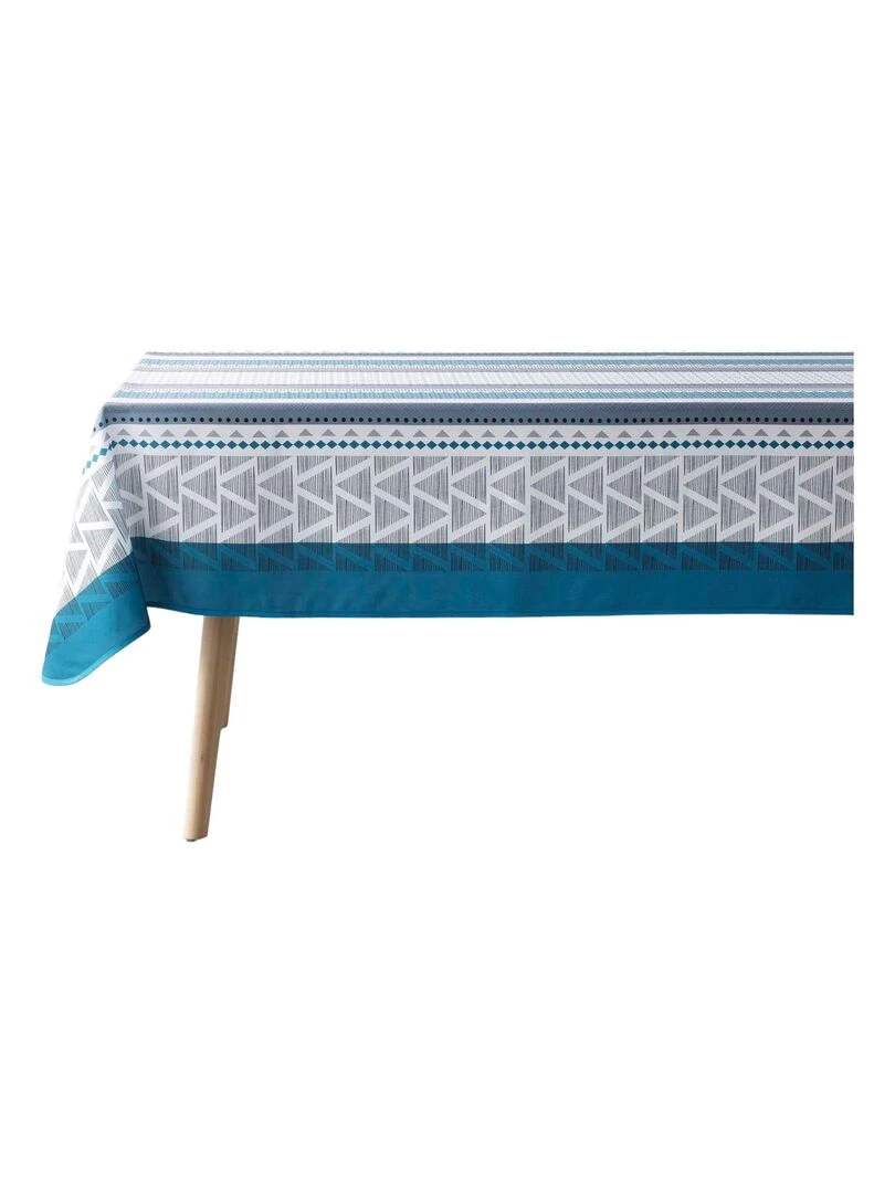 Nappe 150 x 240 cm Pacombe geometrique Bleu