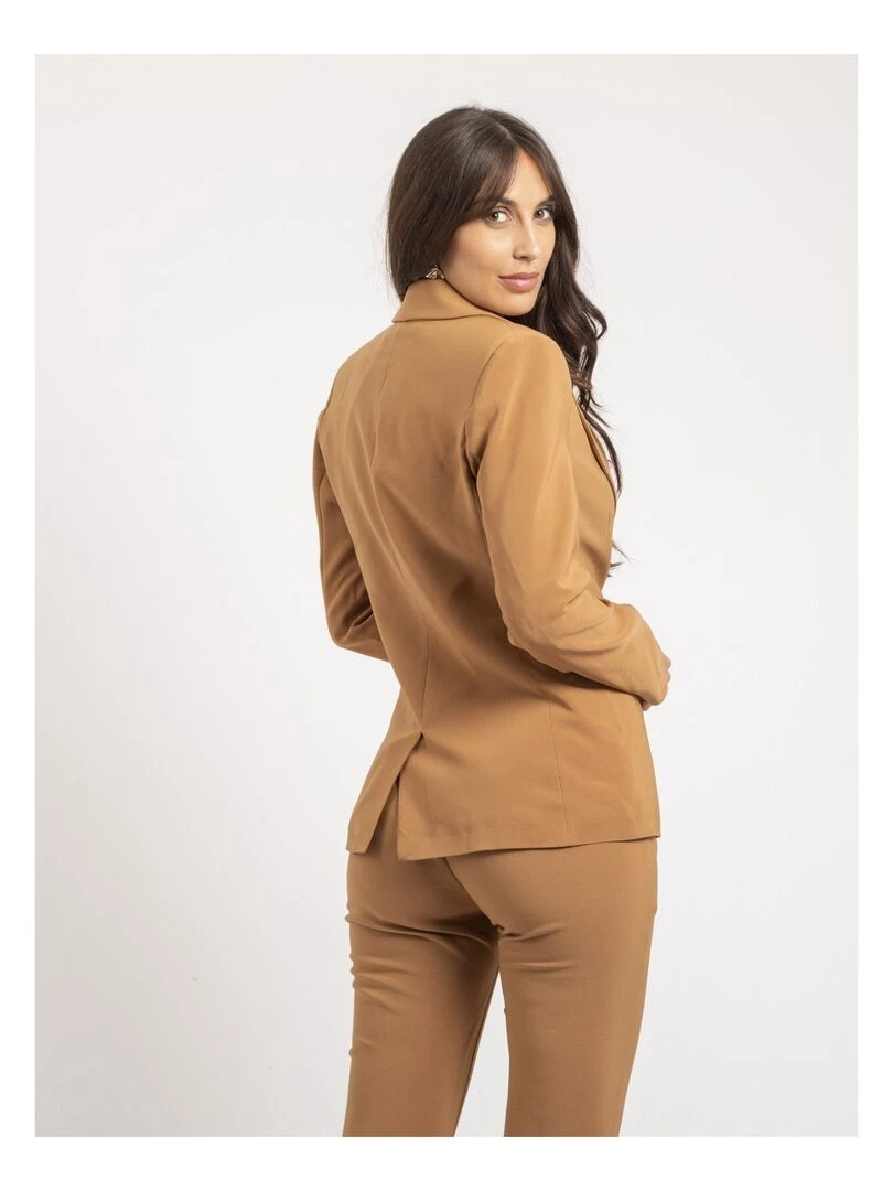 Blazer double boutonnage UNELOR Marron caramel