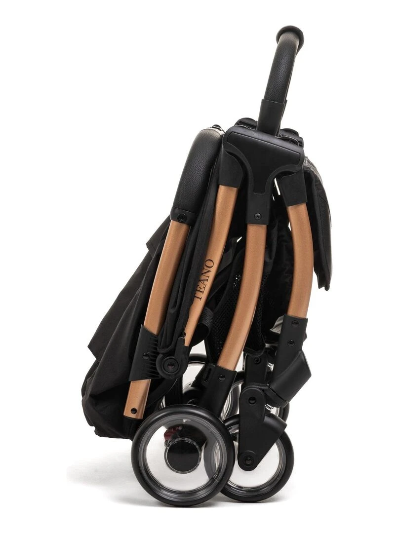 Bebelissimo   Poussette bébé Citadine Ultra Compacte   De 0 à 36 mois   Teano   noir   Noir