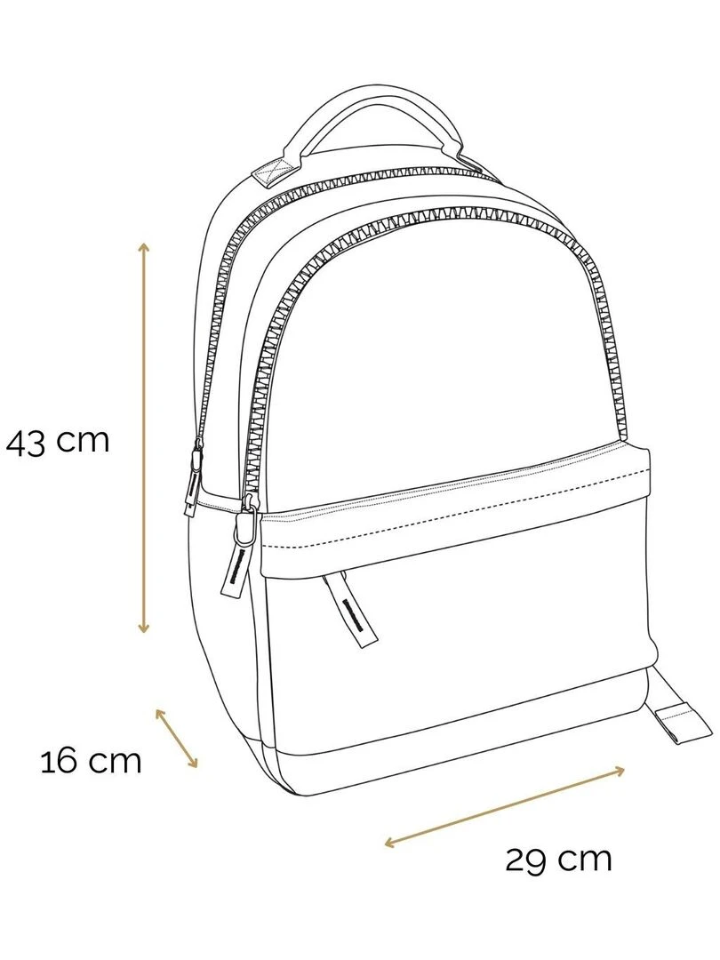 BAGTROTTER Sac à dos 2 compartiments Phileas Rose Zèbre   Rose