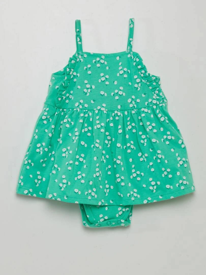 Robe body à motif   Vert