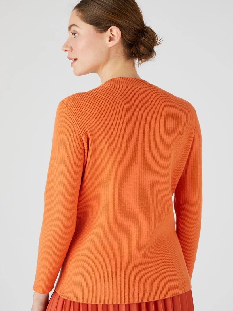 Pull jeu de côtes fantaisie   Damart   Abricot