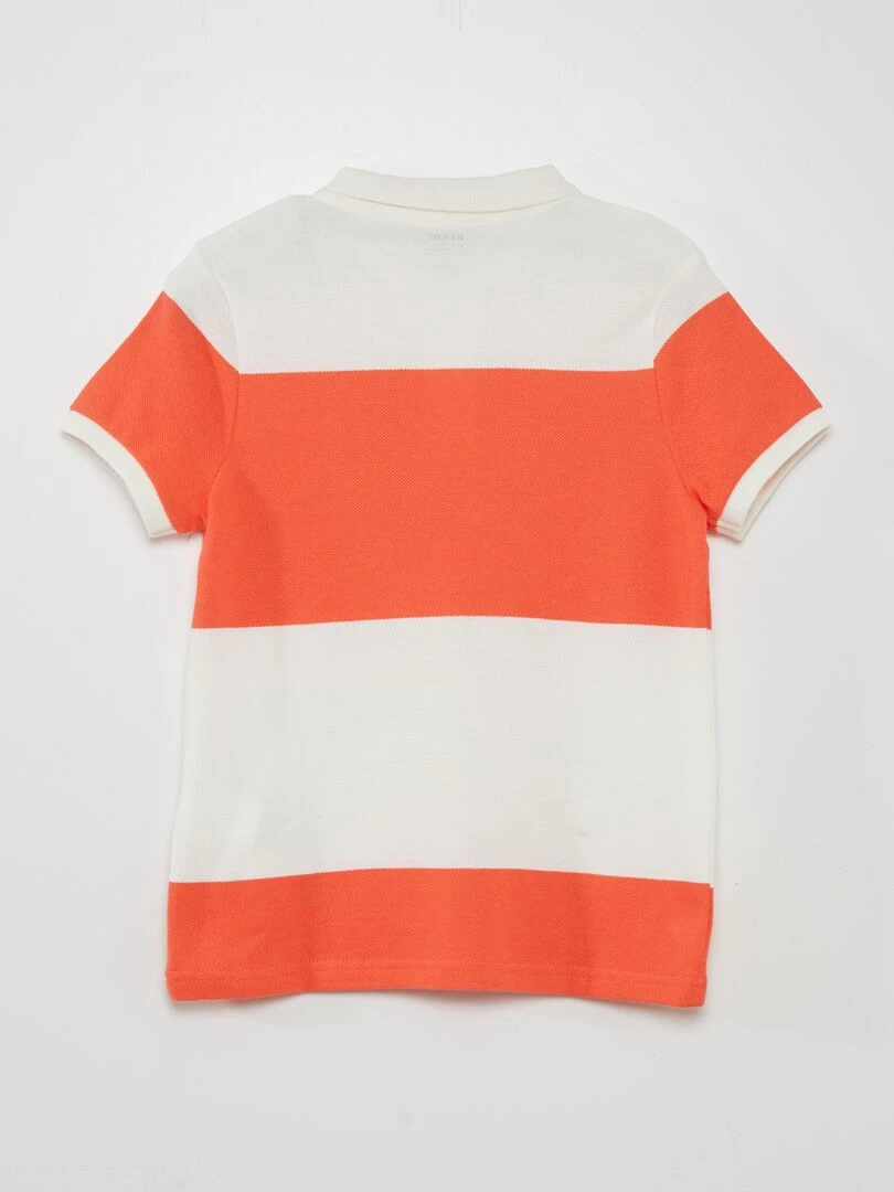 Polo à motif   Orange
