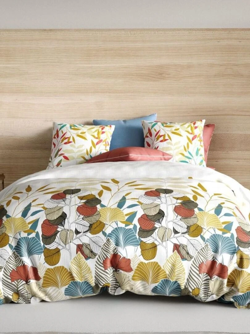 Housse de couette Telia + taie(s) 100% coton 57 fils Blanc