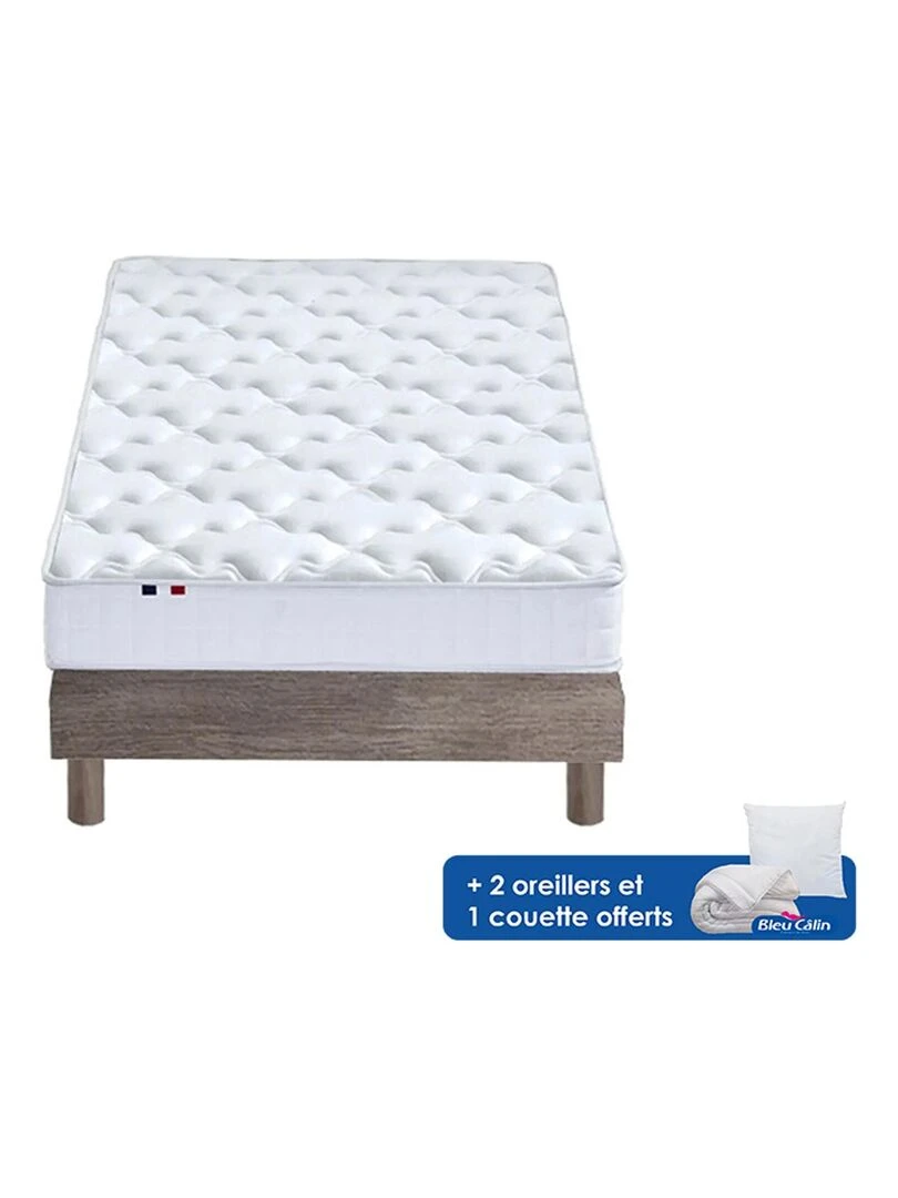 Ensemble Matelas accueil mémoire de forme MAM AZUR + Sommier + Kit couette Oreiller   N/A