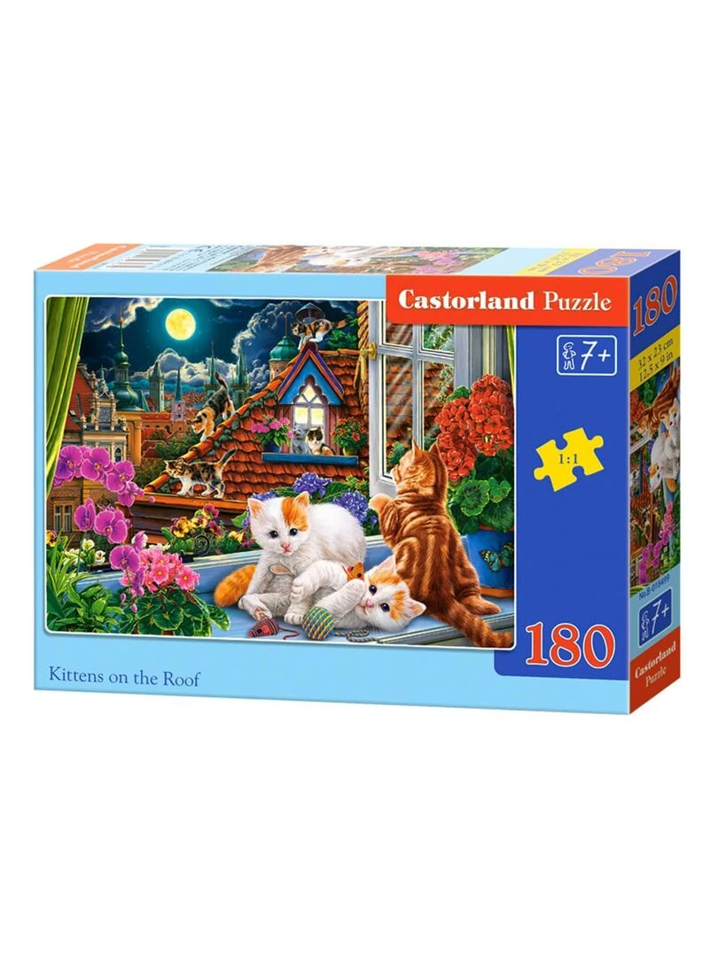 Puzzle 180 pièces : Chatons sur le toit N/A