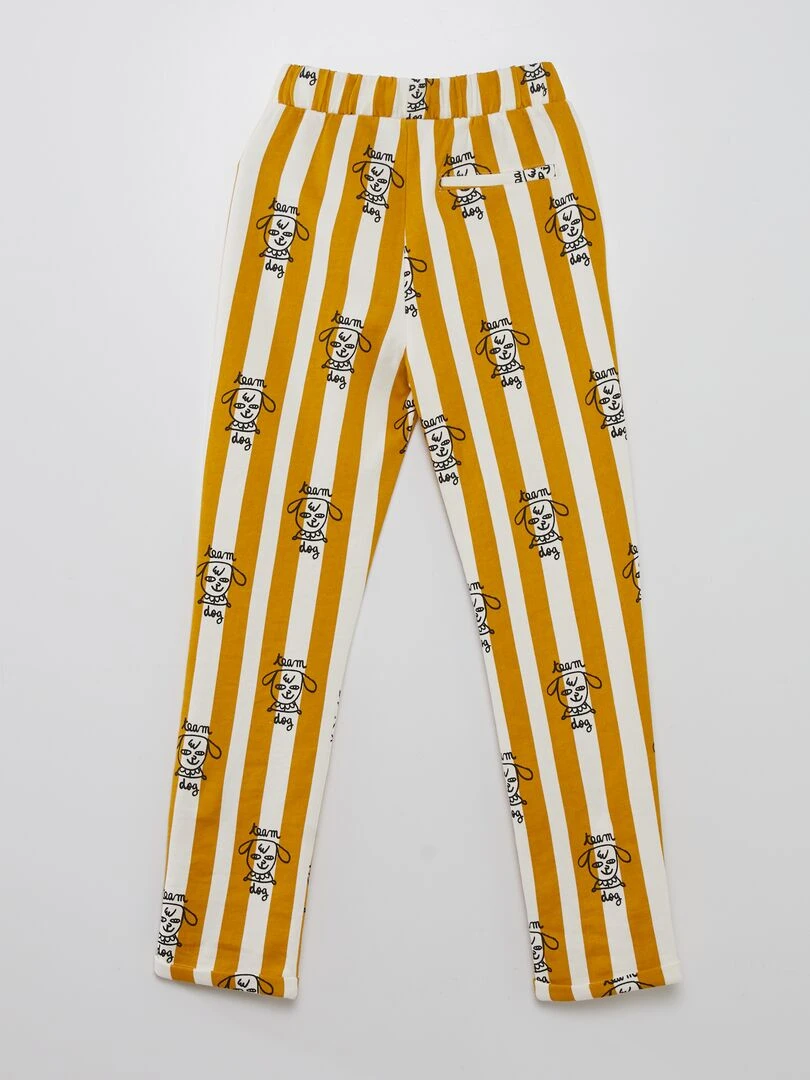Pantalon en molleton X Little Bad Wolf   Blanc/jaune