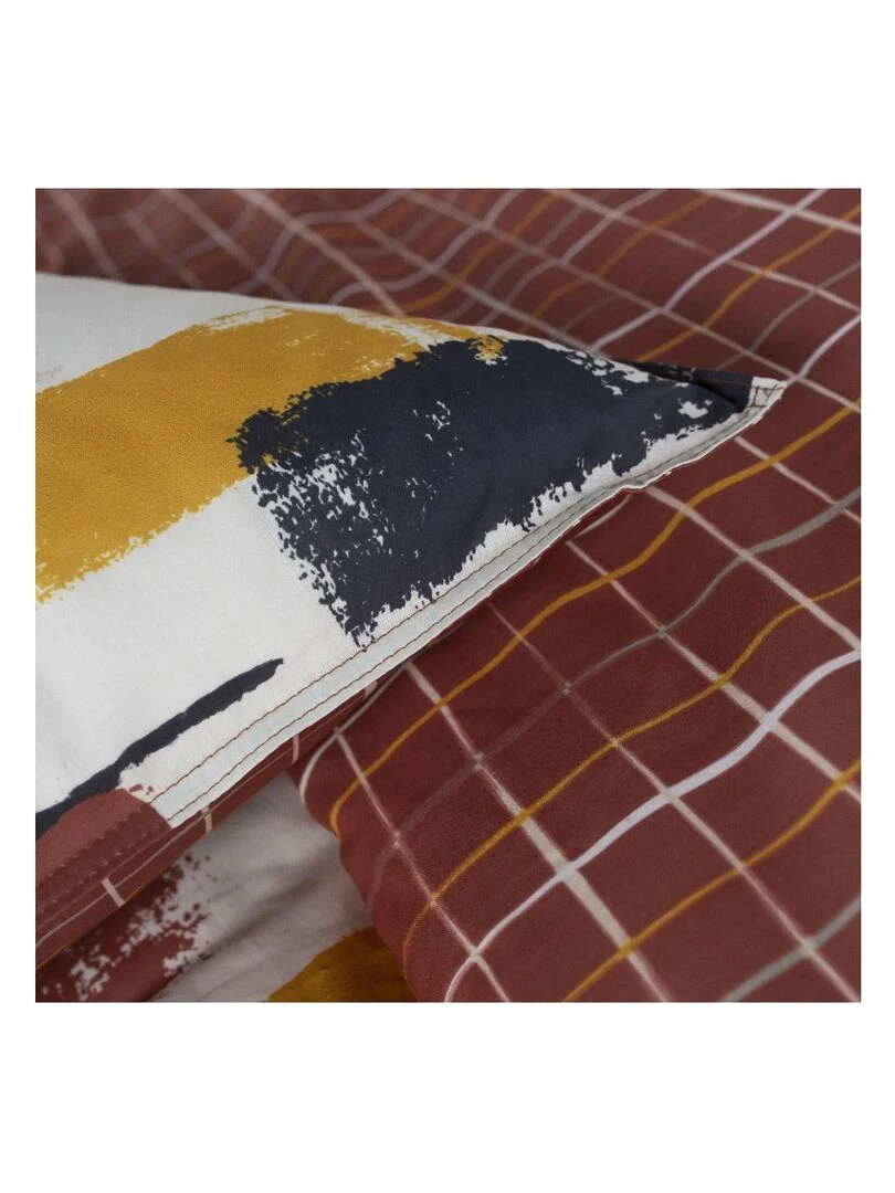 Parure de lit 2 personnes imprimé 'SUNSHINE CHANE' 'TODAY'   Rouge