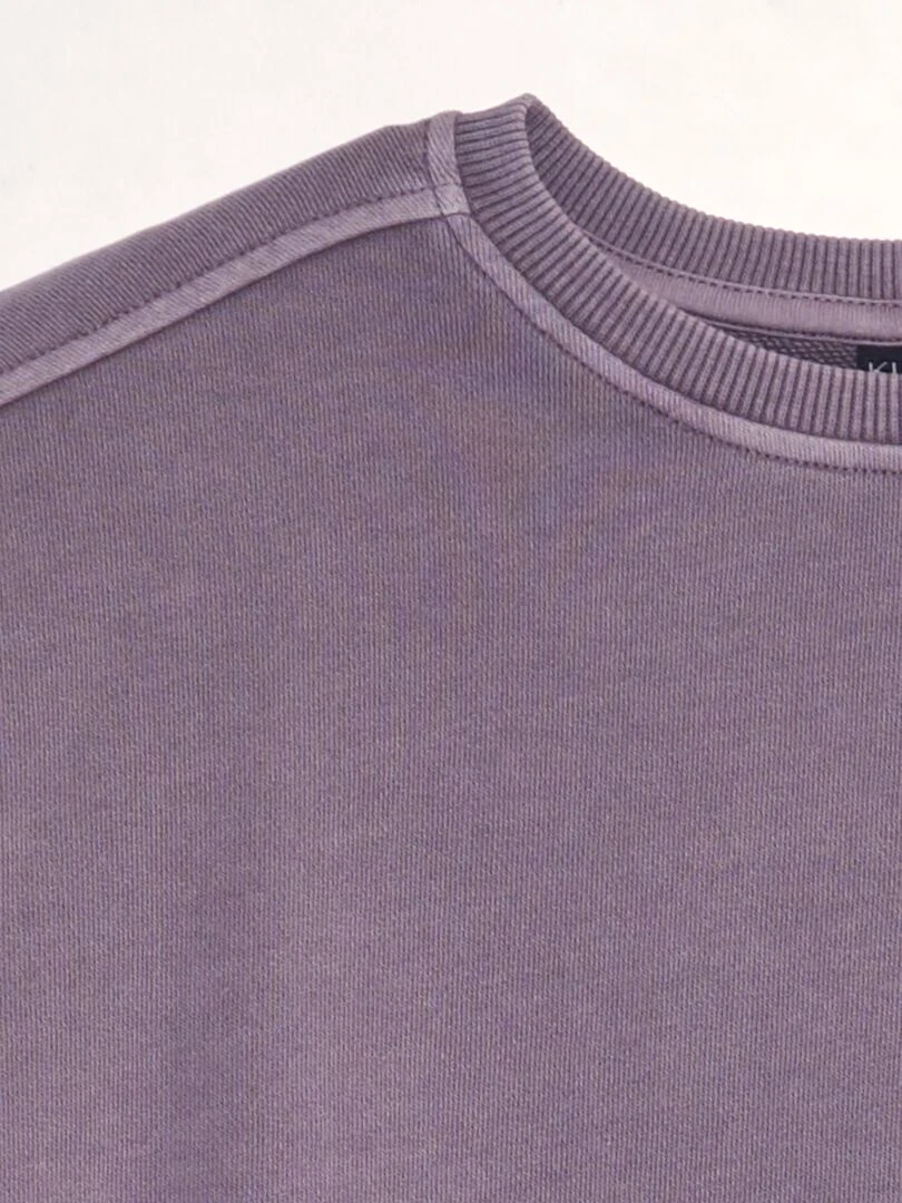 Sweat en molleton avec poche kangouru   Violet