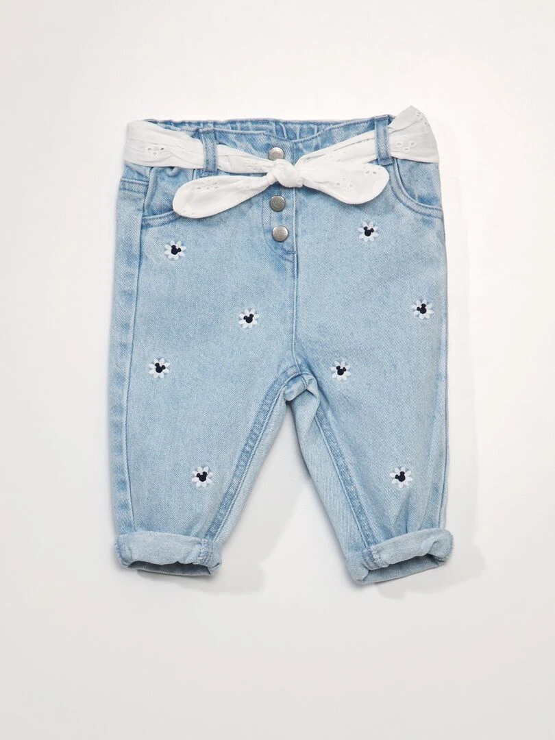 Pantalon en denim et broderies 'Mickey' Denim