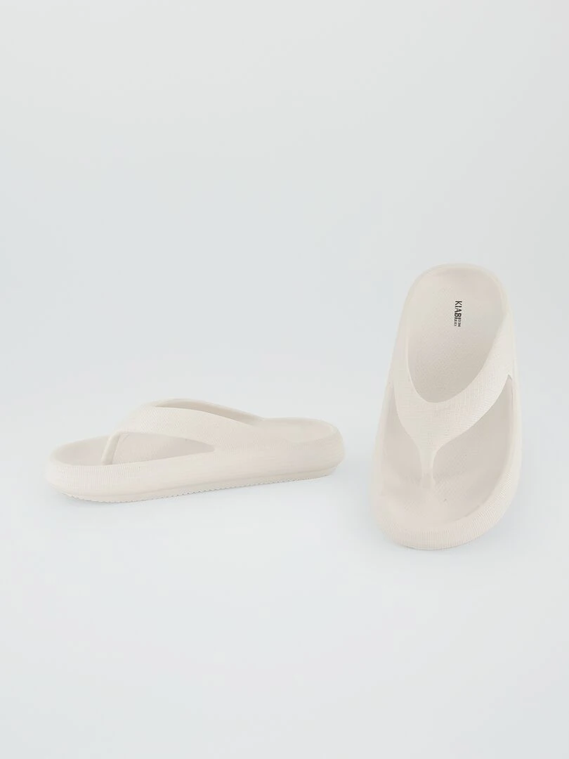 Tongs à semelles épaisses   Beige