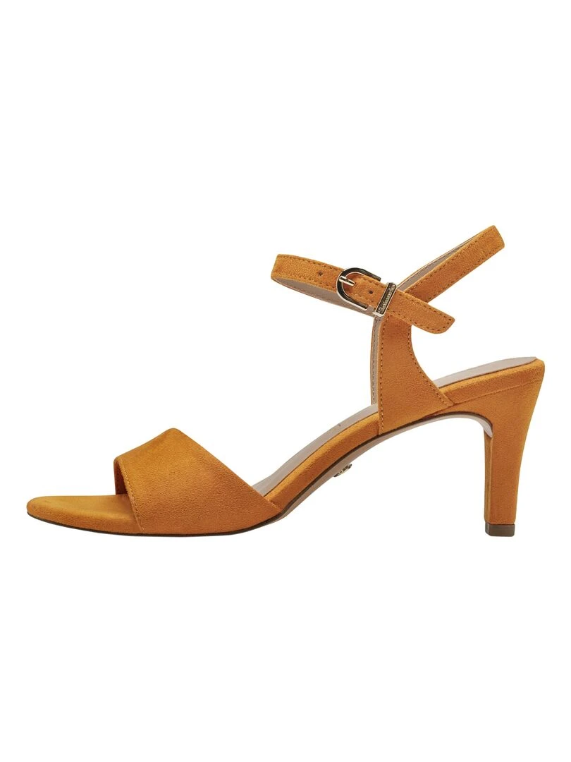 Sandales à Talon Cuir Tamaris Touch It Orange