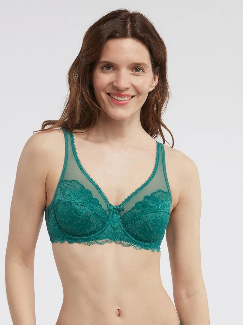 Soutien gorge en dentelle 'Dim' Vert