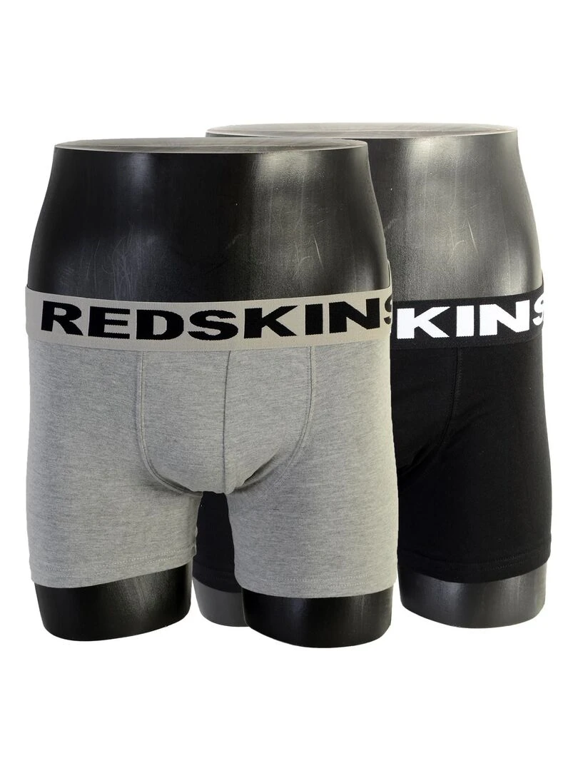 Boxer Redskins Pack De 2 Bx01 Gris