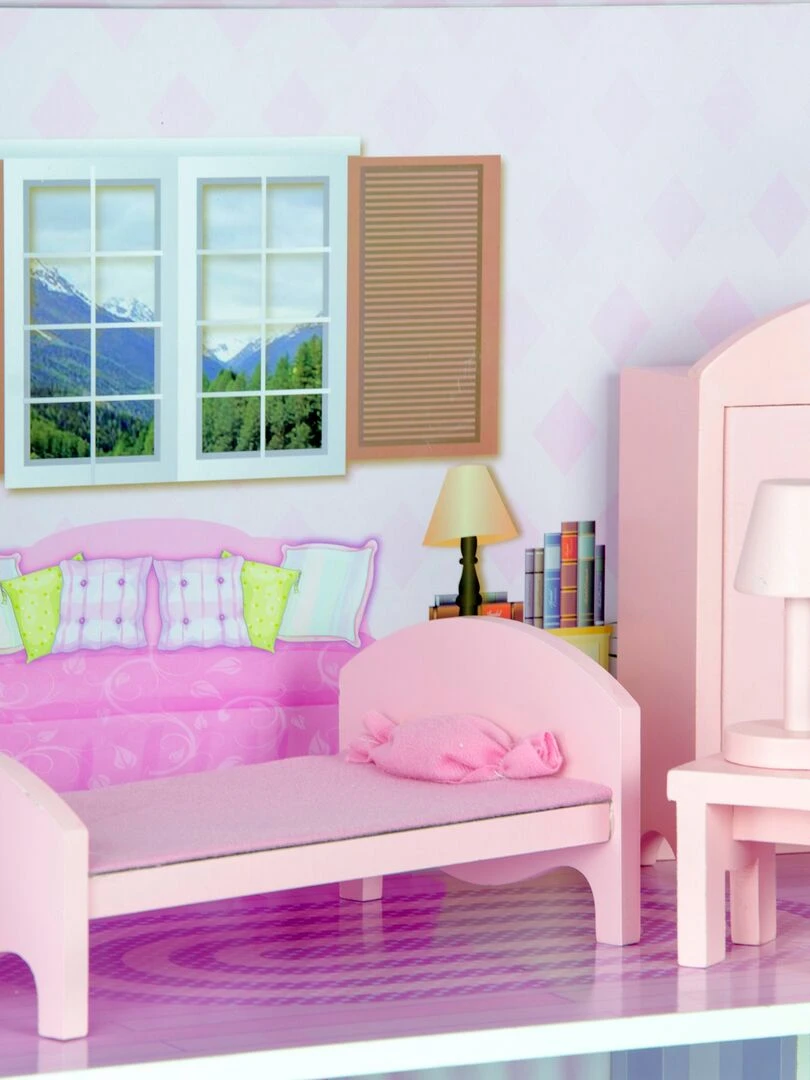 Grande Maison de poupée en bois Rose 13 accessoires enfant Olivia's Little World Dreamland Tiffany N/A