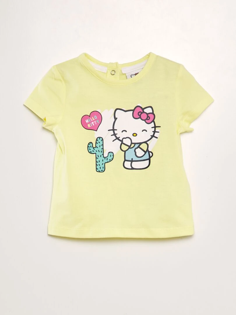 Ensemble legging + T shirt 'Hello Kitty'   2 pièces   Jaune
