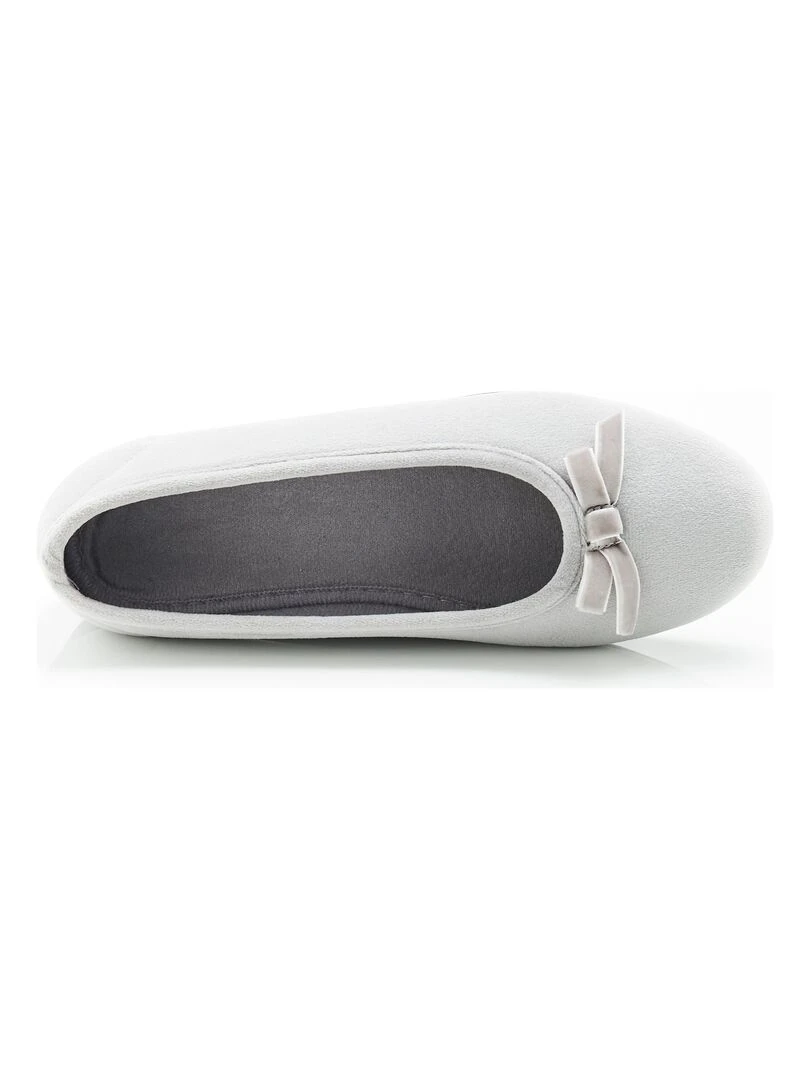 Ballerines aspect velours   Damart   Gris