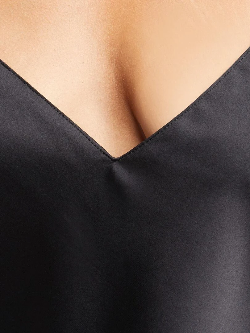 Top satin Chimene   RougeGorge Lingerie   Noir