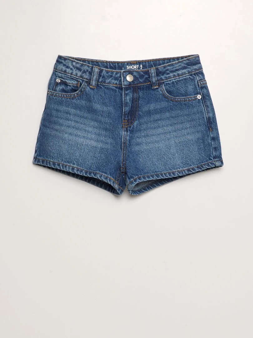 Short en jean classique Bleu