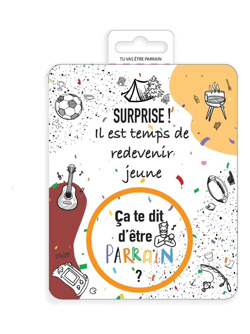 Carte à gratter Veux tu être parrain Blanc