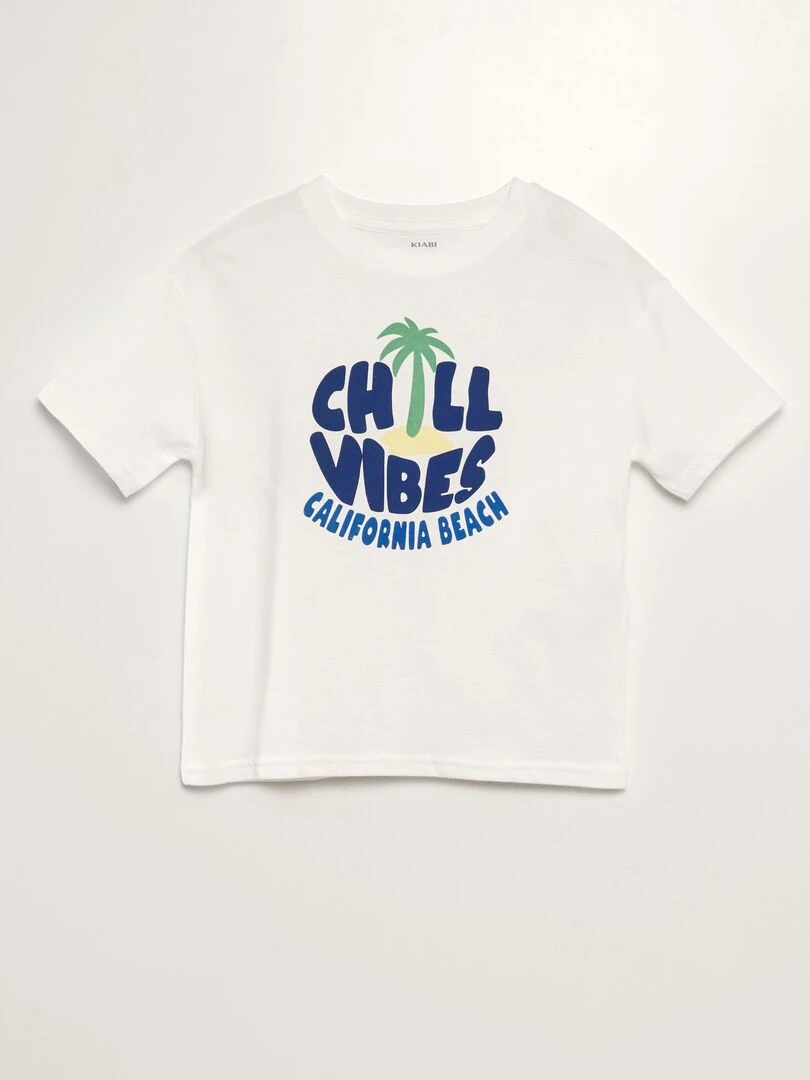 Tee shirt imprimé Blanc chill