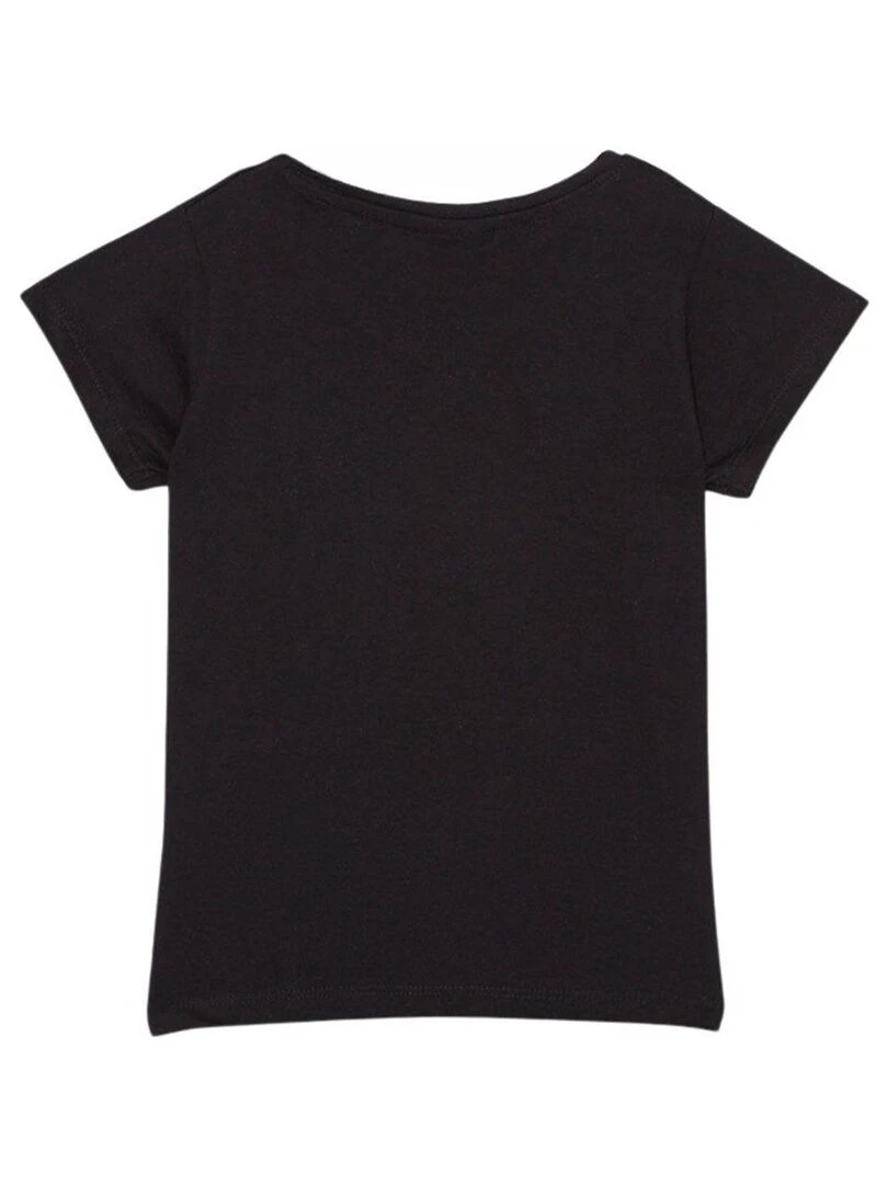 Disney T shirt fille imprimé Minnie en coton Noir