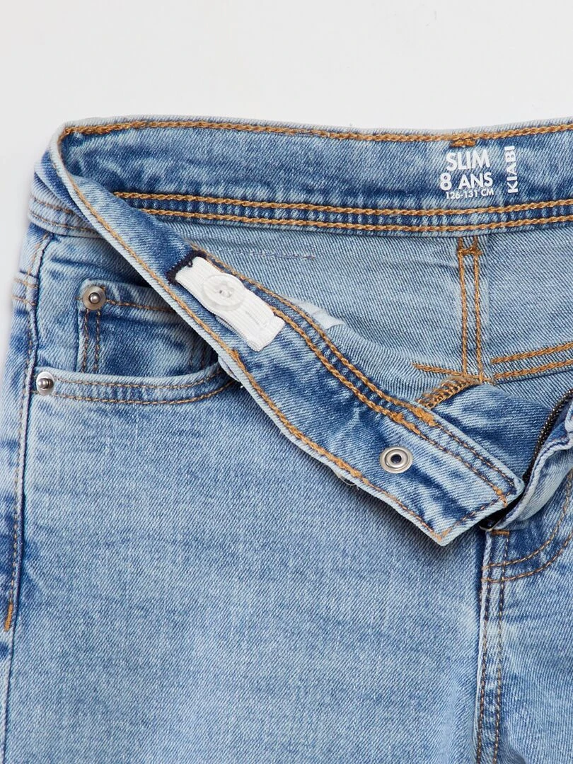 Pantalon slim 5 poches   Bleu