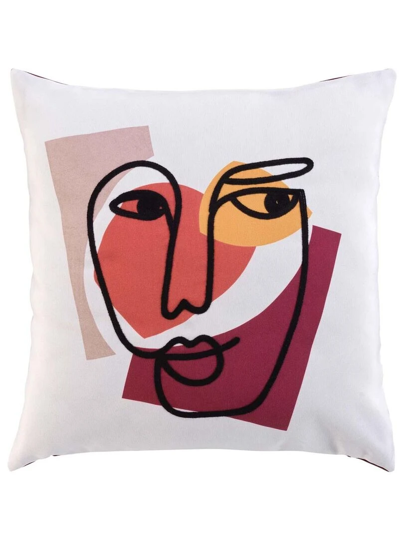 Coussin Camilio visage   Bleu