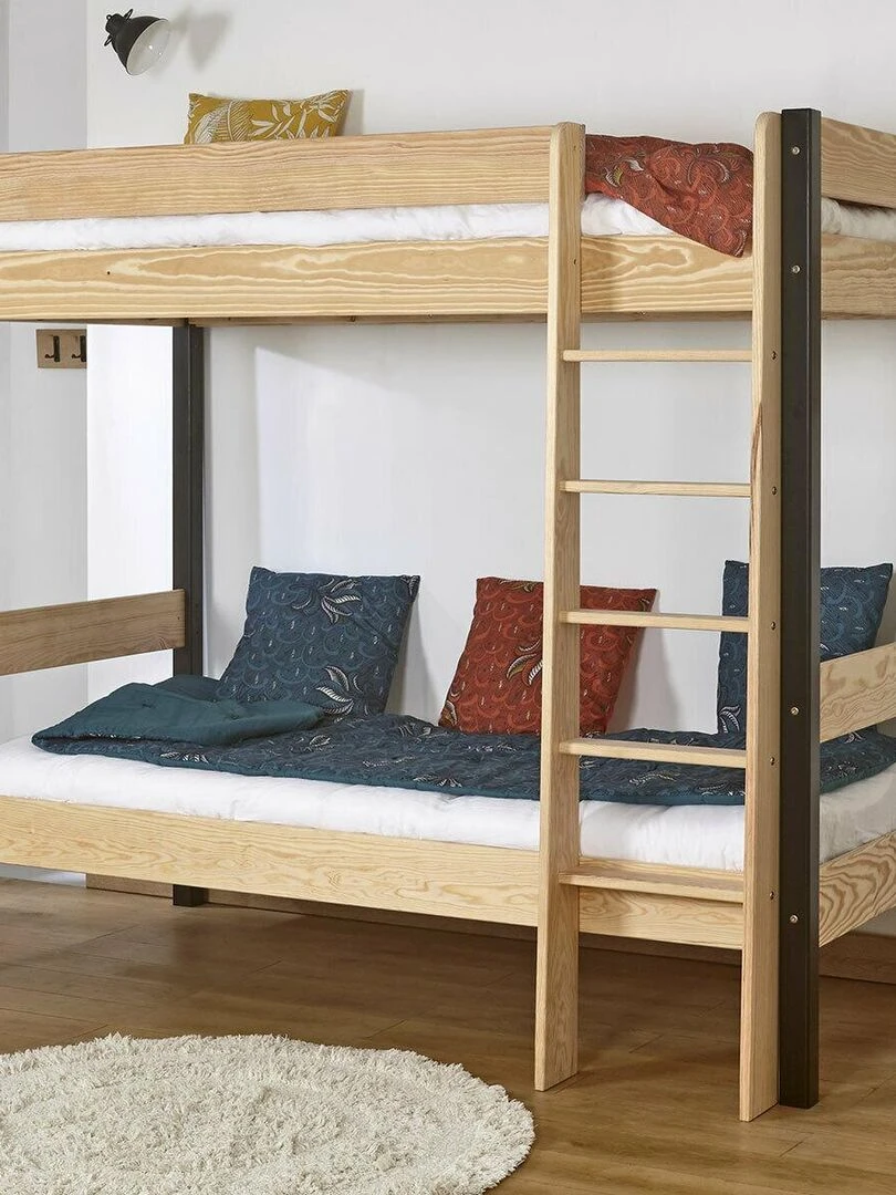 Lit superposé Clea   AKITEN RETAIL   Blanc Marron