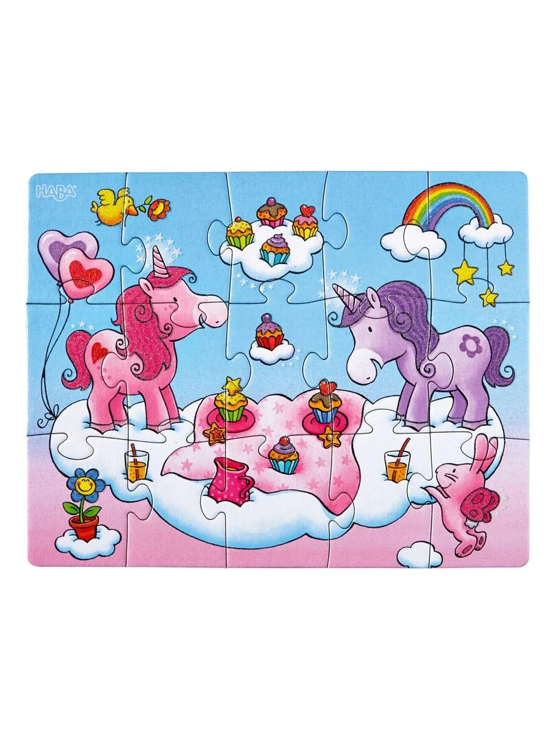 Puzzles de 12 à 18 pièces : 3 puzzles : Licornes dans les nuages N/A
