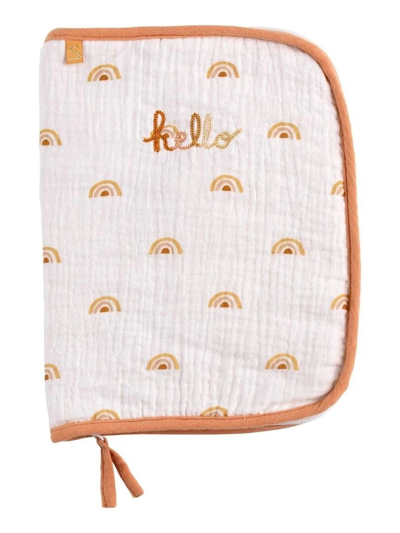 Protège carnet de santé en coton blanc SAUTHON Blanc